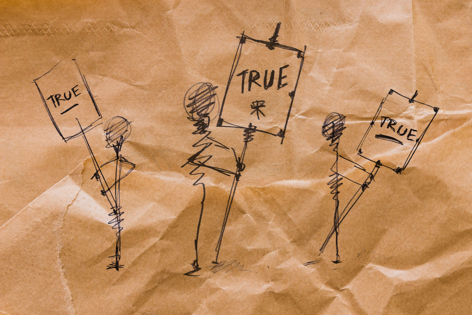 Truth placard illustration