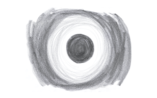 Pencil sketch of a solar eclipse