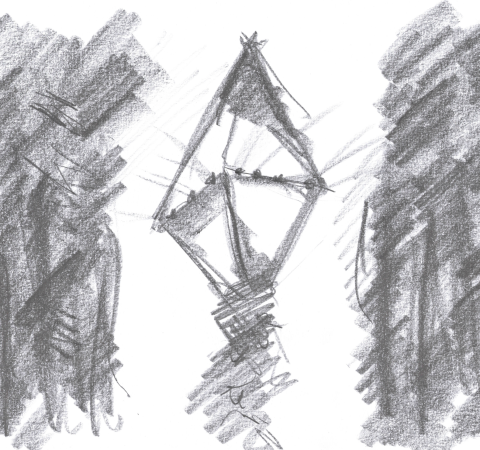 Cash Landrum UFO drawing