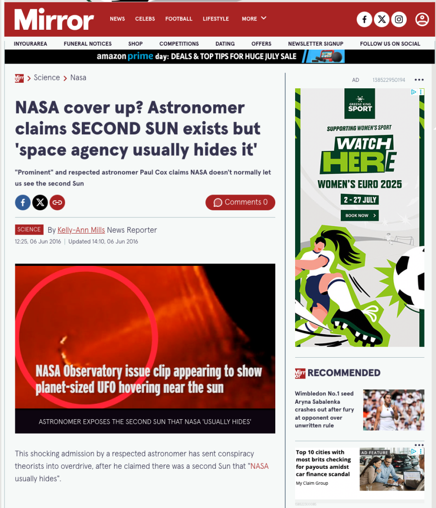 Daily Mirror Second Sun