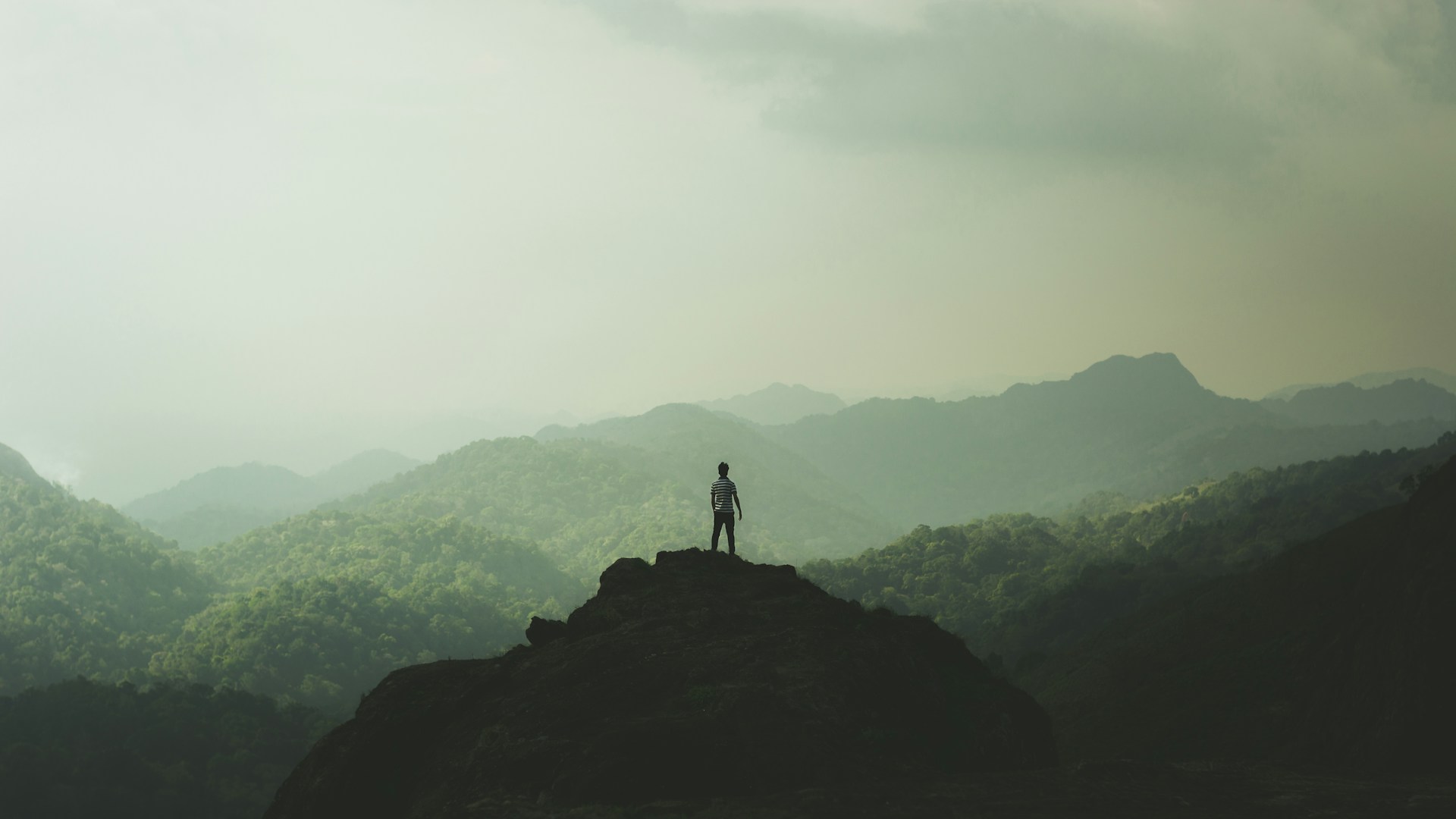 Man on a hill